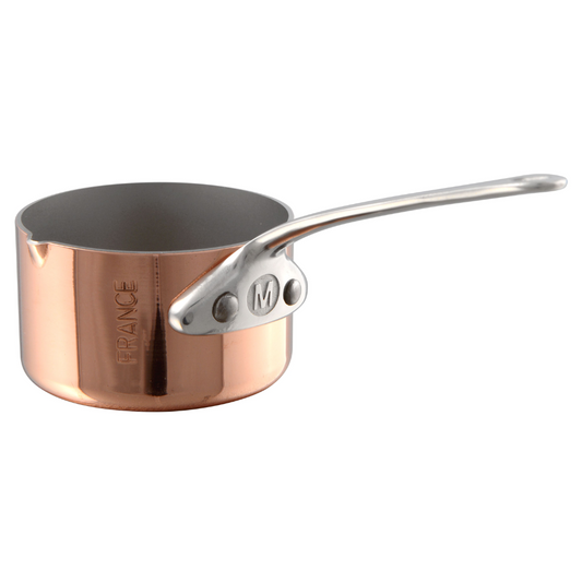 Mauviel M'MINIS Copper Sauce Pan With Stainless Steel Handle, 0.21-Quart