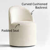 Doris Rolling Upholstered Dining Chair With Castors (1-Piece)