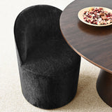 Doris Rolling Upholstered Dining Chair With Castors (Set of 2)