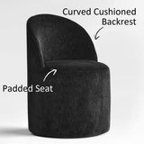 Doris Rolling Upholstered Dining Chair With Castors (1-Piece)