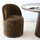 Doris Rolling Upholstered Dining Chair With Castors (1-Piece)