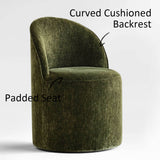 Doris Rolling Upholstered Dining Chair With Castors (1-Piece)
