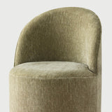Doris Rolling Upholstered Dining Chair With Castors (Set of 2)