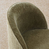 Doris Rolling Upholstered Dining Chair With Castors (Set of 2)