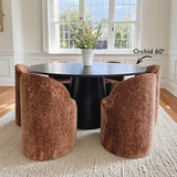 Doris Rolling Upholstered Dining Chair With Castors (Set of 4)