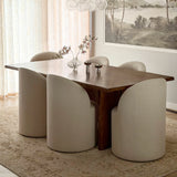 Doris Rolling Upholstered Dining Chair With Castors (Set of 6)