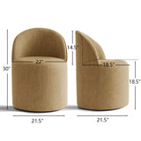 Doris Modern Small Accent Chair (Set of 2)