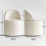Doris Rolling Upholstered Dining Chair With Castors (Set of 6)