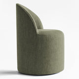 Doris Rolling Upholstered Dining Chair With Castors (Set of 4)