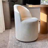 Doris Rolling Upholstered Dining Chair With Castors (Set of 2)