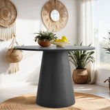 Dwen 35" Modern Round Pedestal Console Table