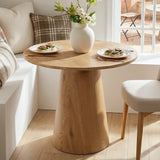 Dwen 35" Modern Round Pedestal Dining Table