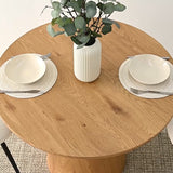 Dwen 35" Modern Round Pedestal Dining Table