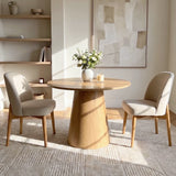 Dwen & Havana 35" Modern Round Dining Table Set for 2 (3-Piece)