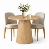 Dwen & Havana 35" Modern Round Dining Table Set for 2 (3-Piece)