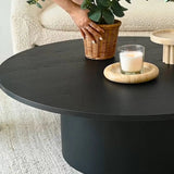 Dwen 40" Modern Round Pedestal Coffee Table