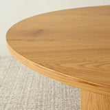 Dwen 40" Modern Round Pedestal Coffee Table