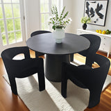 Khloe Modern Chenille Dining Chair with Arms (Set of 4)