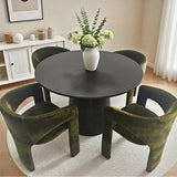 Khloe Modern Chenille Dining Chair with Arms (Set of 6)