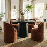 Dwen & Doris 46" Round Dining Table Set for 4 (5-Piece)
