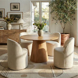 Dwen & Doris 46" Round Dining Table Set for 4 (5-Piece)