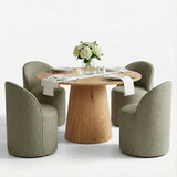 Dwen & Doris 46" Round Dining Table Set for 4 (5-Piece)