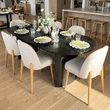 Dwen & Havana 79" Oval Dining Table Set for 6 (7-Piece)