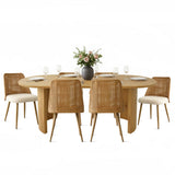 Dwen & Nice 79" Oval Dining Table Set for 6 (7-Piece)