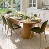 Dwen & Oslo 79" Oval Dining Table Set for 6 (7-Piece)