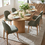 Dwen & Havana 79" Oval Dining Table Set for 6 (7-Piece)
