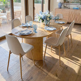 Dwen & Oslo 79" Oval Dining Table Set for 6 (7-Piece)