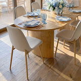 Dwen & Oslo 79" Oval Dining Table Set for 6 (7-Piece)