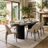 Goteborg Upholstered Dining Chair with Walnut legs (Set of 4)