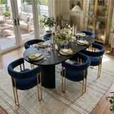 Mia Modern Gold Chenille Dining Chair with Arms (Set of 2)