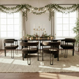 Dwen 79" Modern Large Oval Dining Table