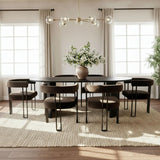 Mia Velvet Dining Chair with Arms (Set of 8)