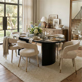 Anna Modern Upholstered Dining Chairs with Arm (Set of 4)