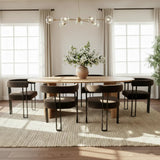 Dwen & Mia 79" Oval Dining Table Set for 6 (7-Piece)