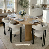 Dwen & Mia 79" Oval Dining Table Set for 6 (7-Piece)