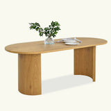 Dwen & Nice 79" Oval Dining Table Set for 6 (7-Piece)