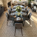 Dwen & Oslo 47"-65"-83" Oval Extendable Dining Table Set for 8 (9-Piece, 3-in-1 Design)