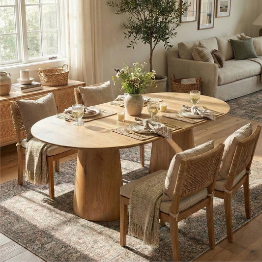 Dwen 47"-65"-83" Extendable Oval Dining Table – 3-in-1 Design