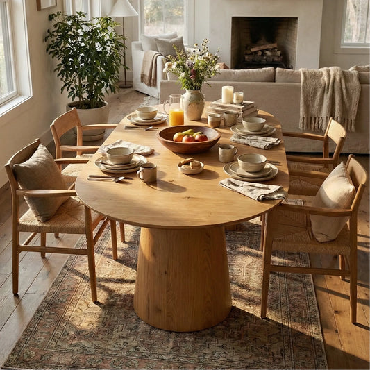 Dwen 47"-65"-83" Extendable Oval Dining Table – 3-in-1 Design