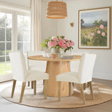 Dwen & North 46" Modern Round Dining Table Set for 4 (5-Piece)