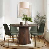 Dwen 46" Modern Round Pedestal Dining Table