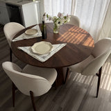 Goteborg Upholstered Dining Chair with Walnut legs (Set of 4)