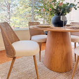 Nice Rattan Upholstered Dining Chair (Set of 6)