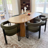 Mia Velvet Dining Chair with Arms (Set of 8)