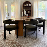Mia Velvet Dining Chair with Arms (Set of 8)