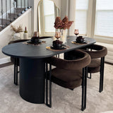 Dwen & Mia 79" Oval Dining Table Set for 4 (5-Piece)